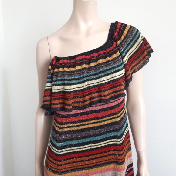 Zara | Multicoloured Striped Knit Maxi Dress - Picture 7 of 13